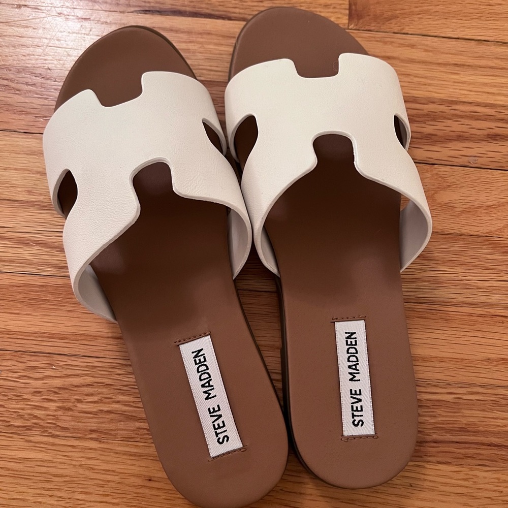 🤍Dariella Steve Madden Leather Slides 🤍